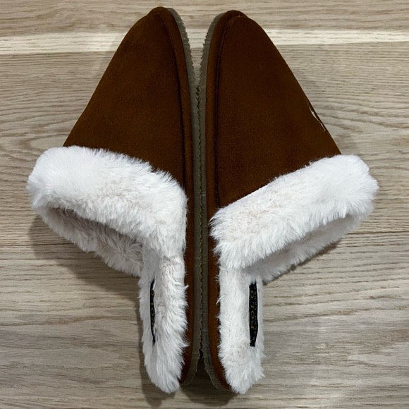Polo Ralph Lauren Women’s Faux-Fur-Lined Scuff Slippers, Size 10 - Picture 4 of 7